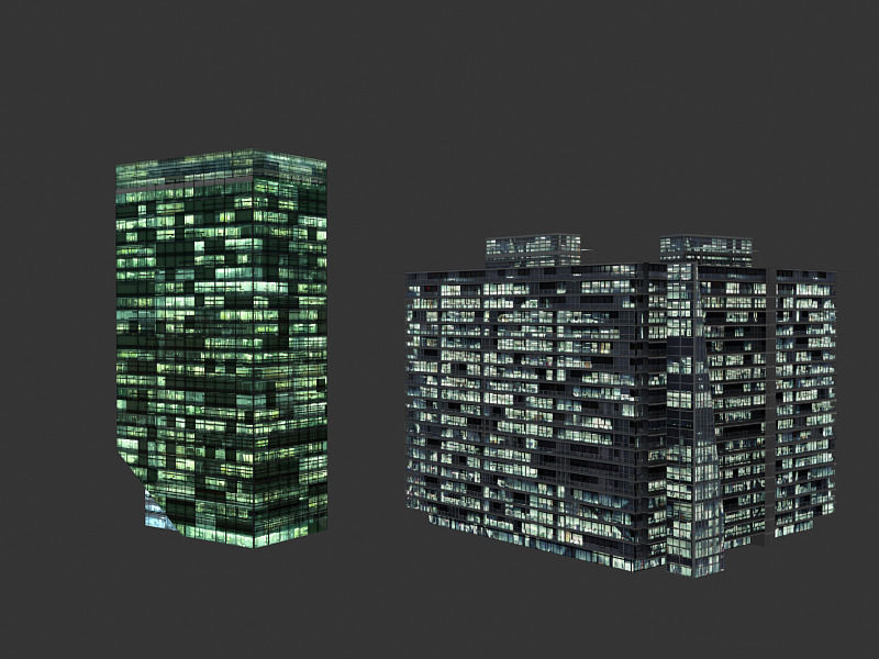 lowpoly buildings set1  Low-poly 3D model_13