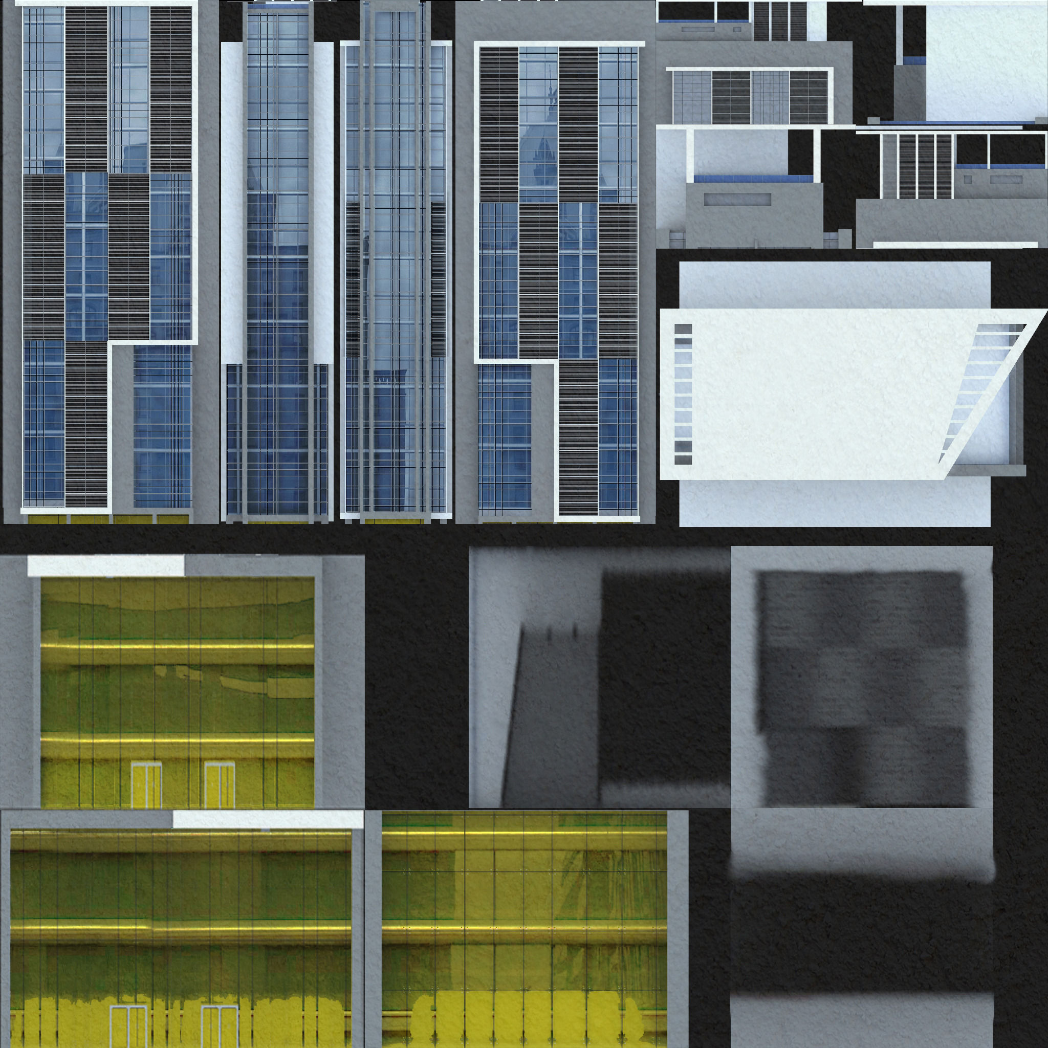 lowpoly buildings set1  Low-poly 3D model_41