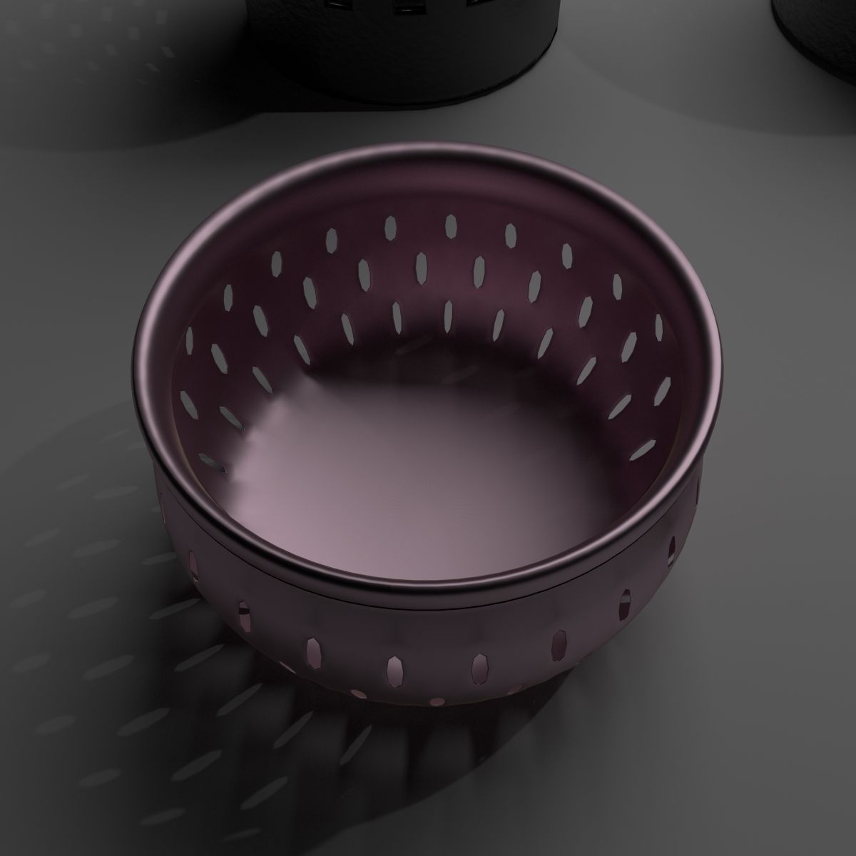 Basket Collection bowl with holes in it 3D model_6