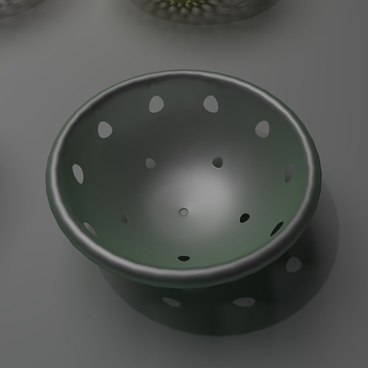Basket Collection bowl with holes in it 3D model_13