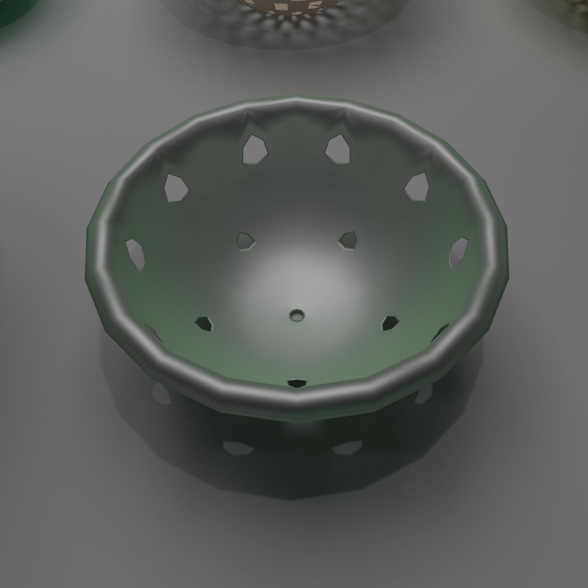 Basket Collection bowl with holes in it 3D model_12