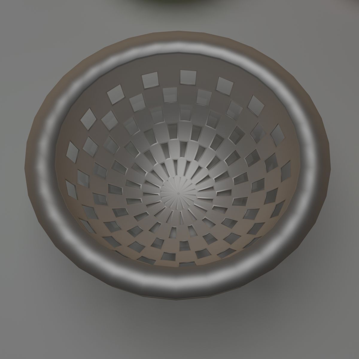 Basket Collection bowl with holes in it 3D model_16