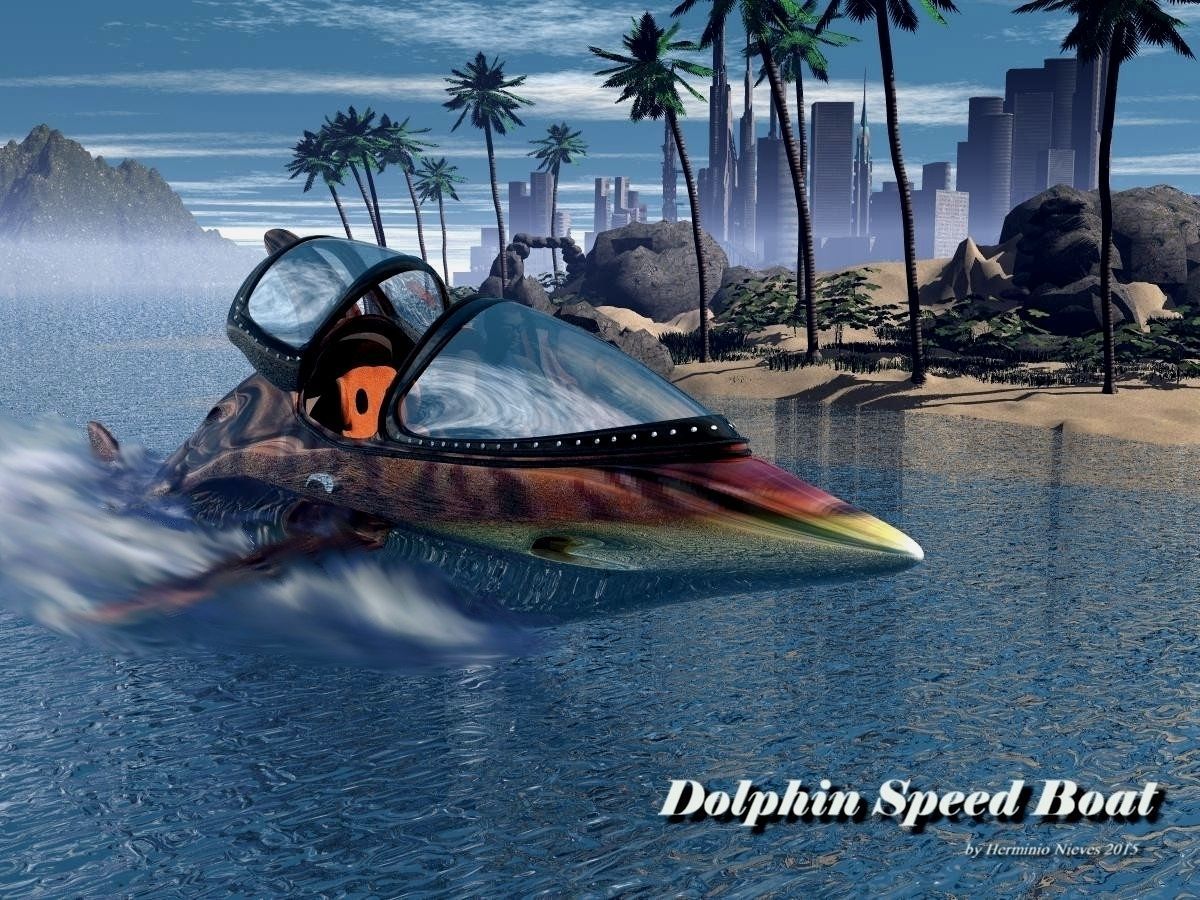 Dolphin Speed Boat 3D model_1