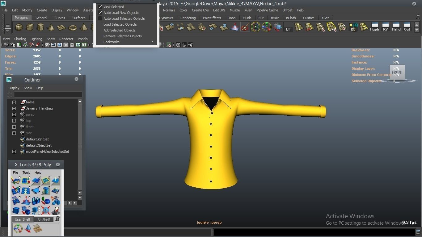 Nikkie cartoon Female Character 4 3D model_19