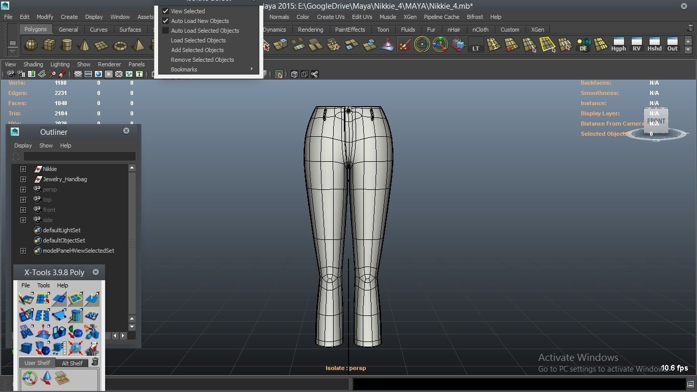 Nikkie cartoon Female Character 4 3D model_26