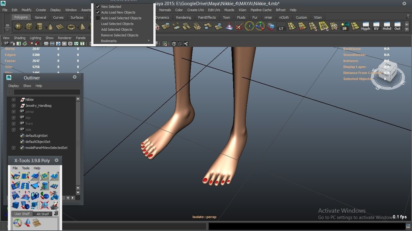 Nikkie cartoon Female Character 4 3D model_15