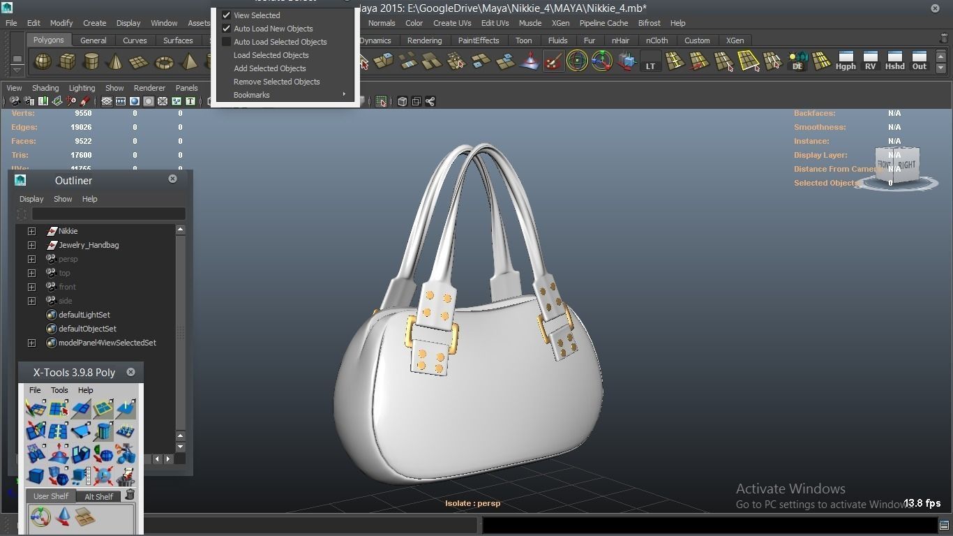 Nikkie cartoon Female Character 4 3D model_31