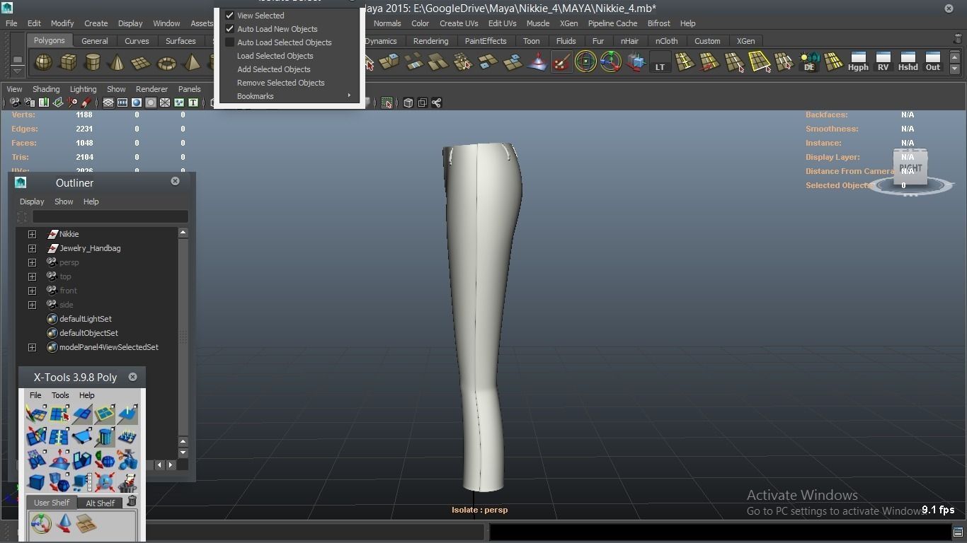 Nikkie cartoon Female Character 4 3D model_27