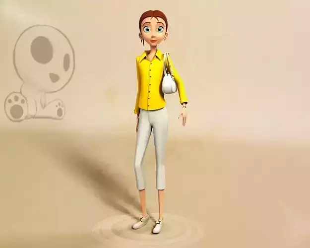 Nikkie cartoon Female Character 4 3D model Nikkie cartoon Female Character 4 3D model