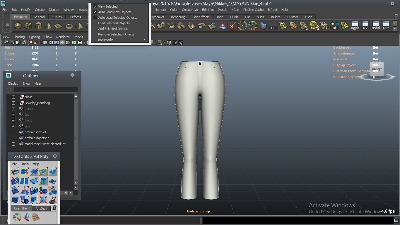 Nikkie cartoon Female Character 4 3D model_25