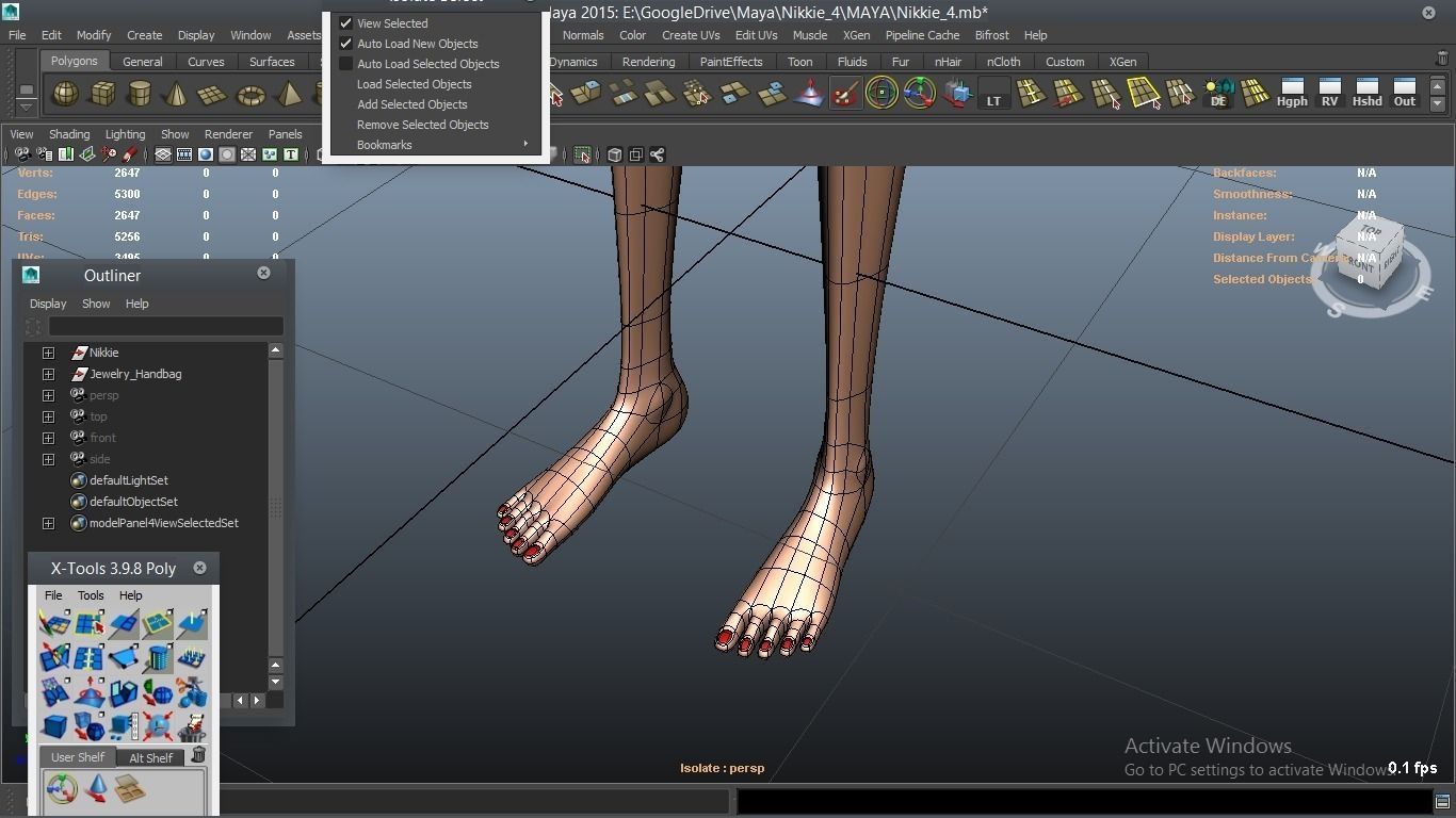 Nikkie cartoon Female Character 4 3D model_16