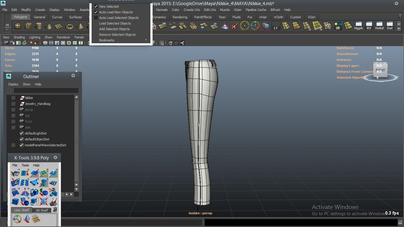 Nikkie cartoon Female Character 4 3D model_28