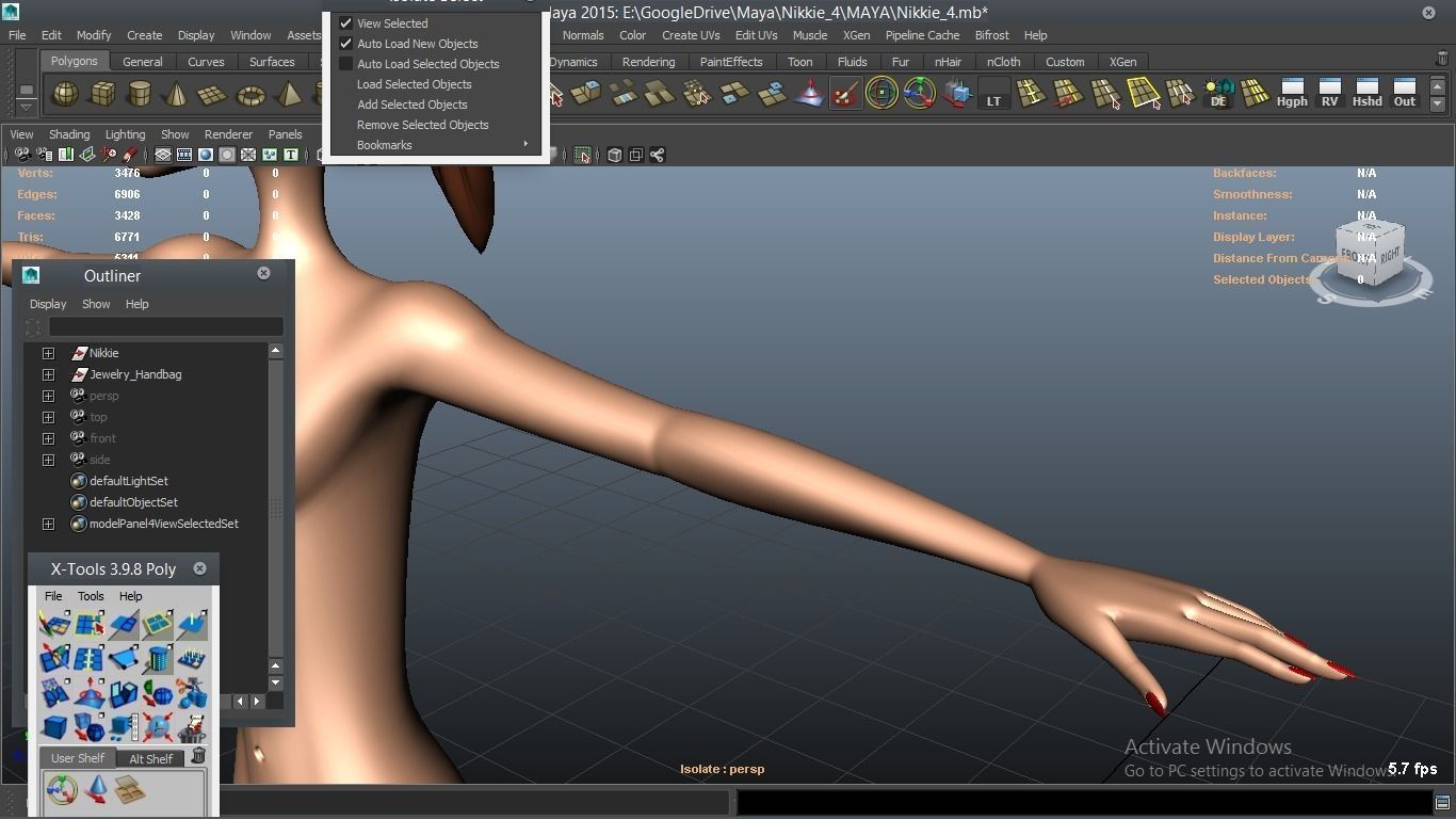 Nikkie cartoon Female Character 4 3D model_41