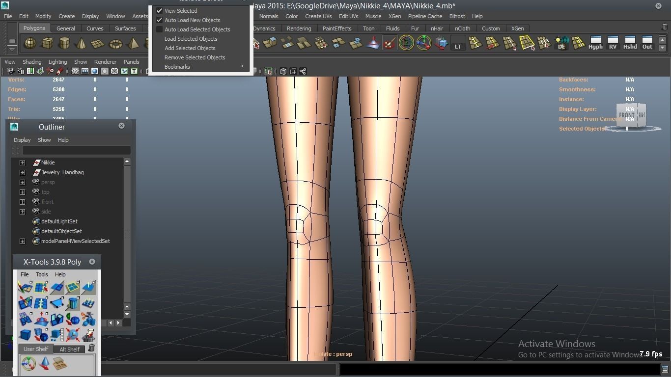 Nikkie cartoon Female Character 4 3D model_40