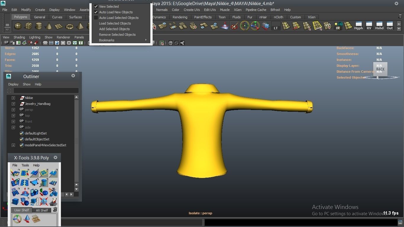 Nikkie cartoon Female Character 4 3D model_23
