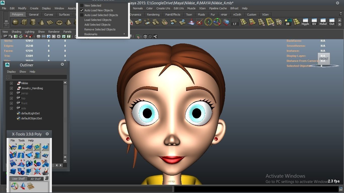 Nikkie cartoon Female Character 4 3D model_4