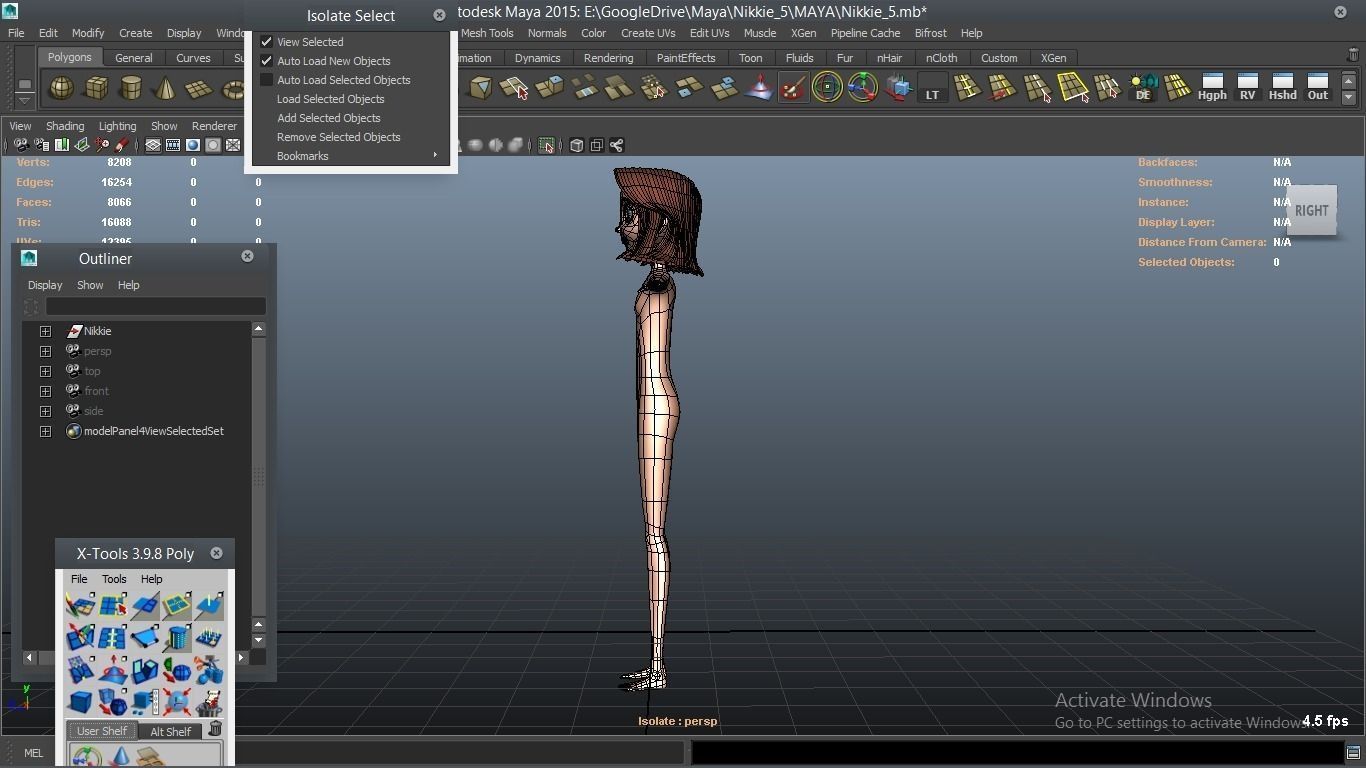 Nikkie cartoon Female Character 5 3D model_19