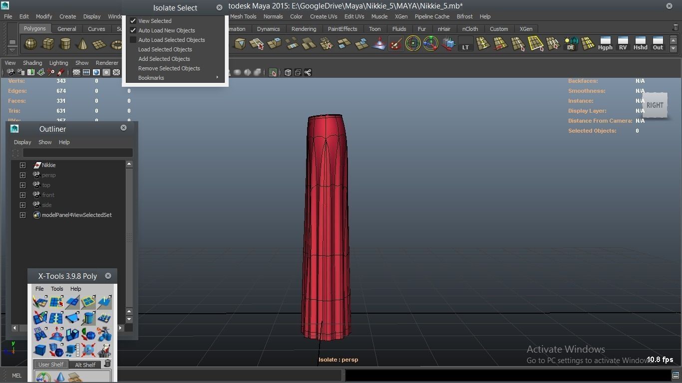 Nikkie cartoon Female Character 5 3D model_39
