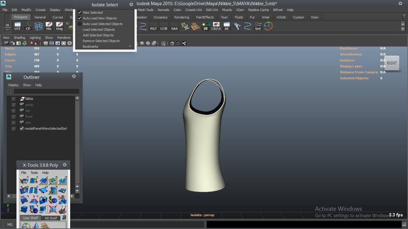 Nikkie cartoon Female Character 5 3D model_31