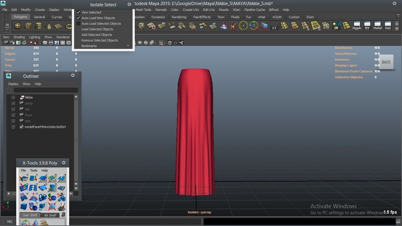 Nikkie cartoon Female Character 5 3D model_40