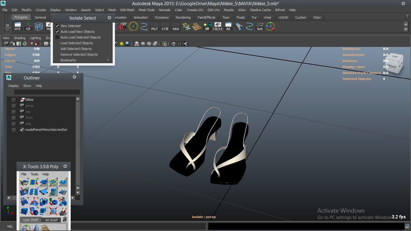 Nikkie cartoon Female Character 5 3D model_14