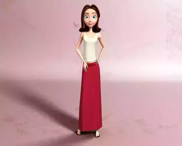 Nikkie cartoon Female Character 5 3D model Nikkie cartoon Female Character 5 3D model