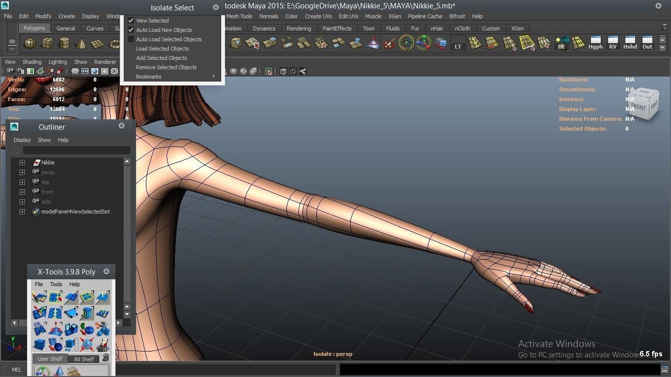 Nikkie cartoon Female Character 5 3D model_23