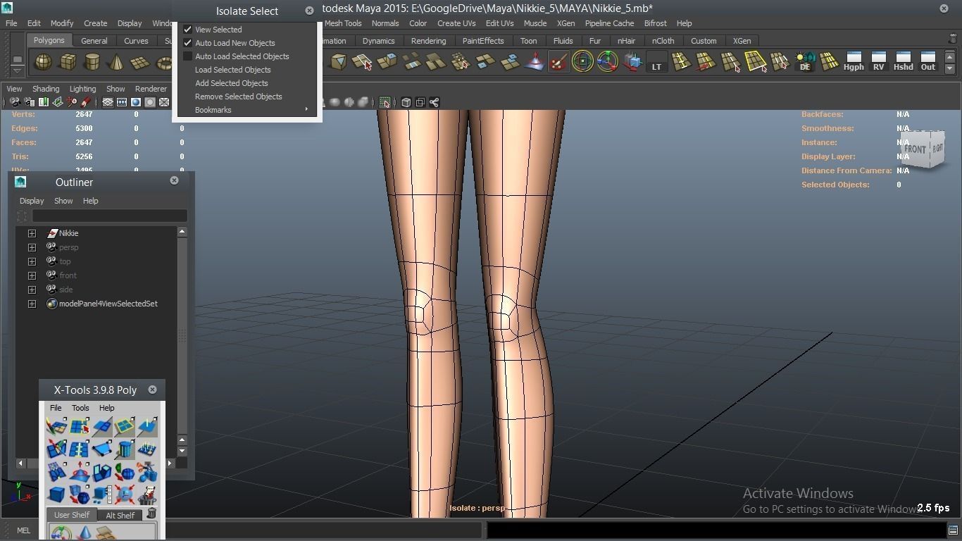 Nikkie cartoon Female Character 5 3D model_22