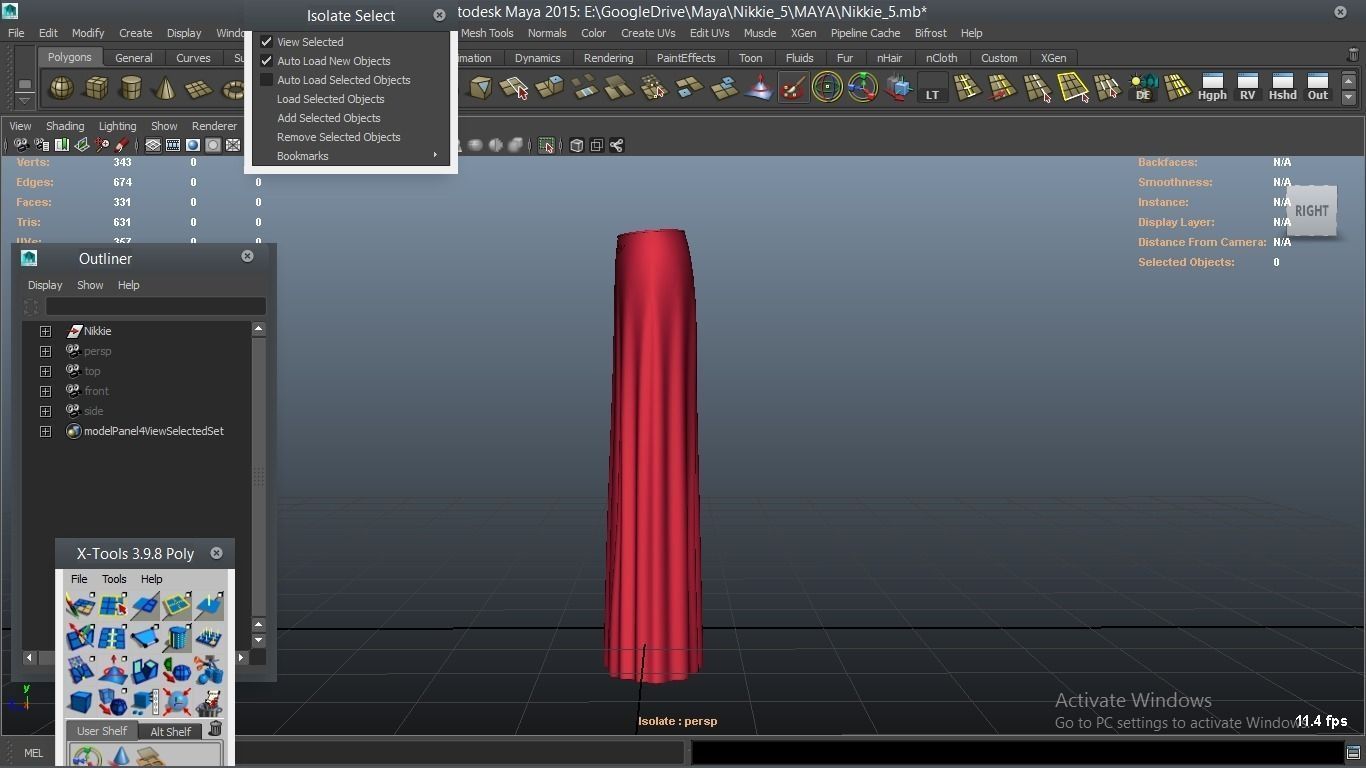 Nikkie cartoon Female Character 5 3D model_38