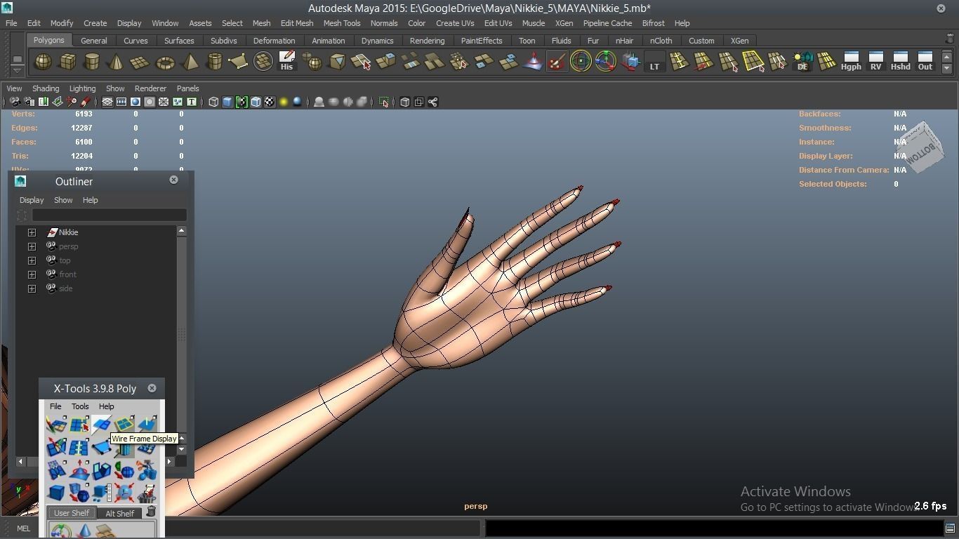 Nikkie cartoon Female Character 5 3D model_28