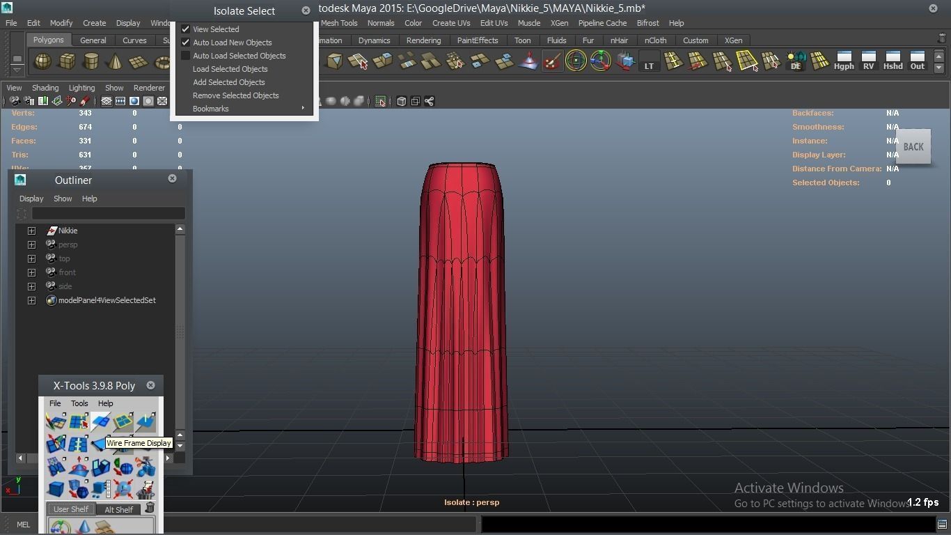 Nikkie cartoon Female Character 5 3D model_41