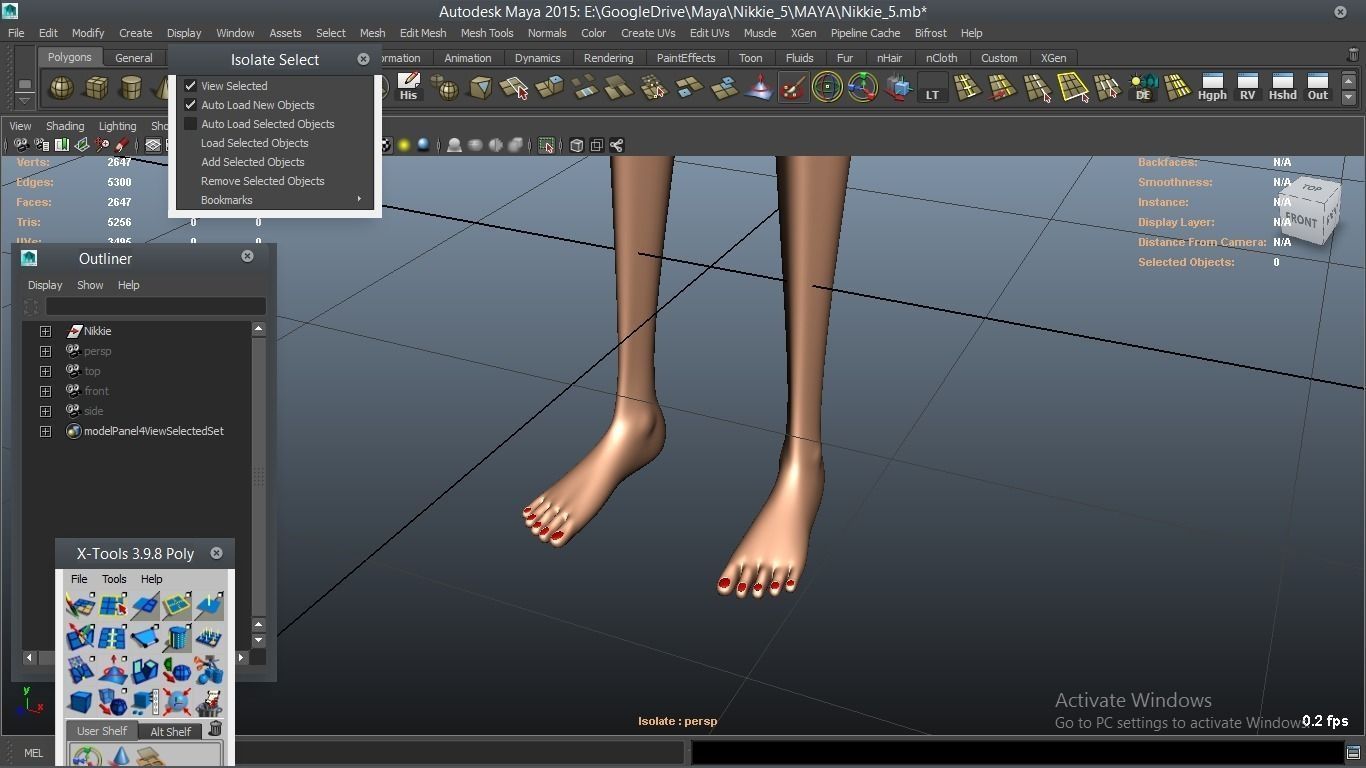 Nikkie cartoon Female Character 5 3D model_12