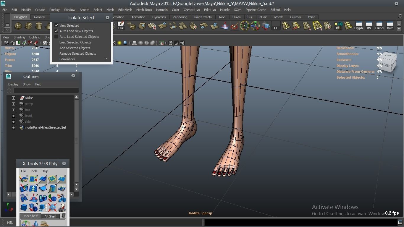 Nikkie cartoon Female Character 5 3D model_13