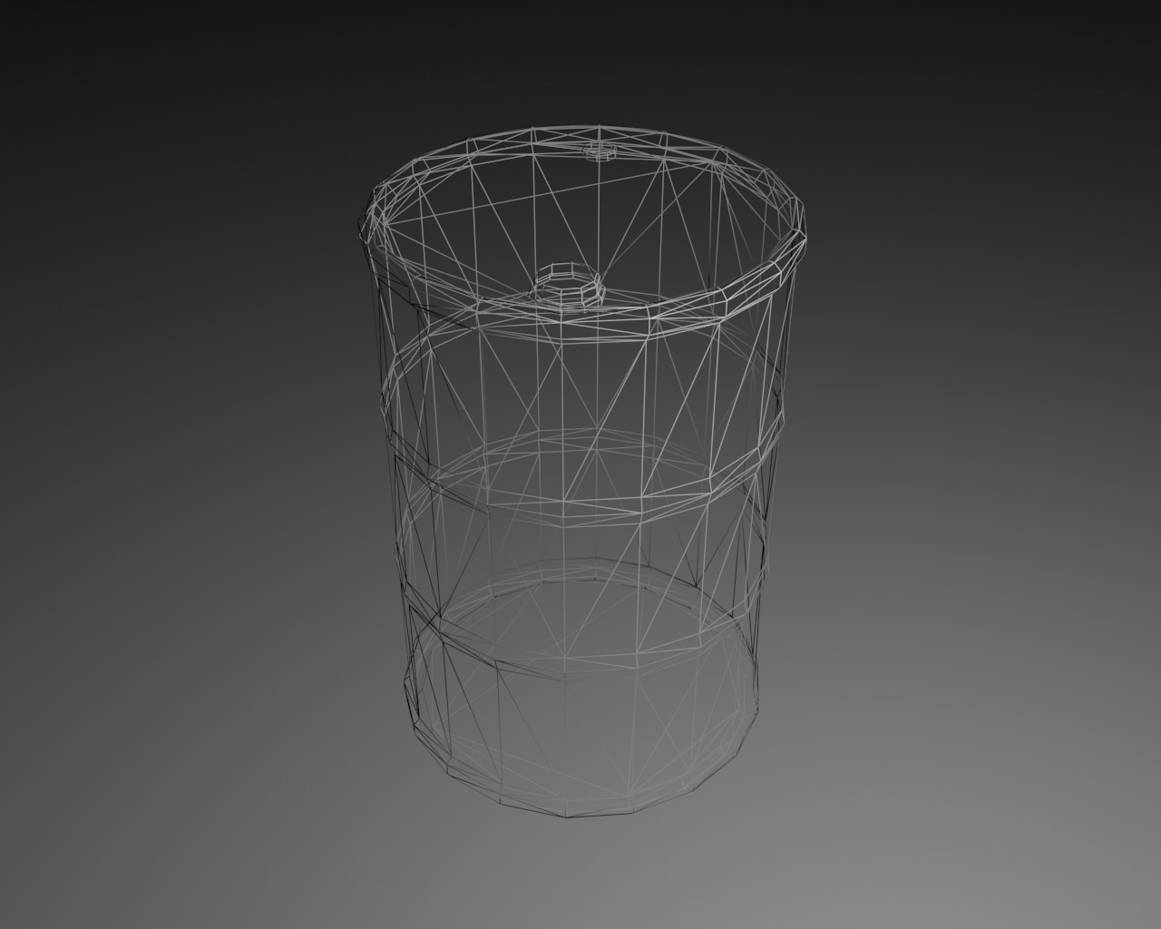 Barrel Explosive Free low-poly 3D model_2