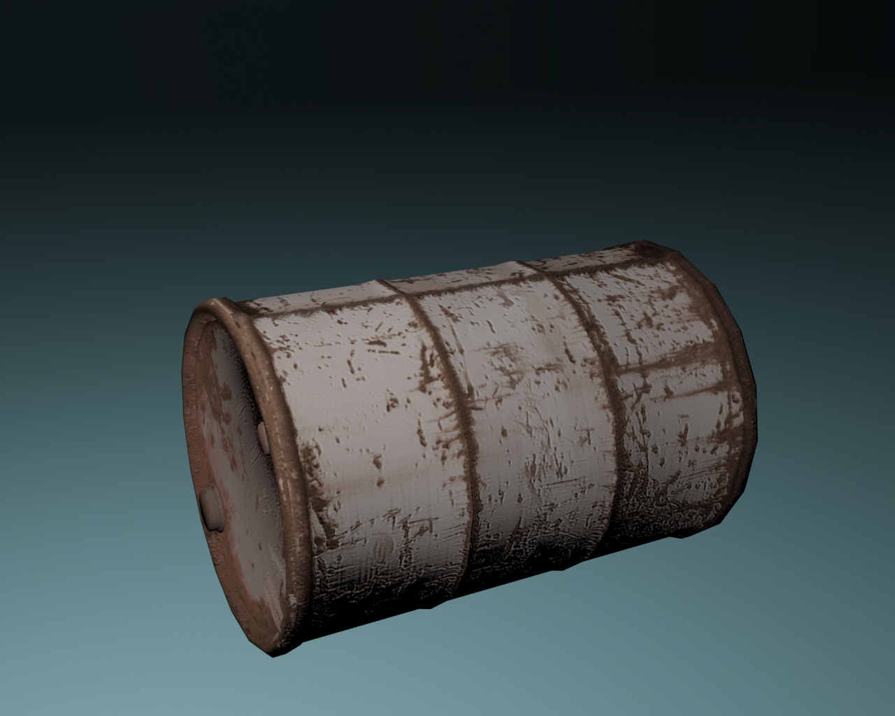 Barrel Explosive Free low-poly 3D model_4