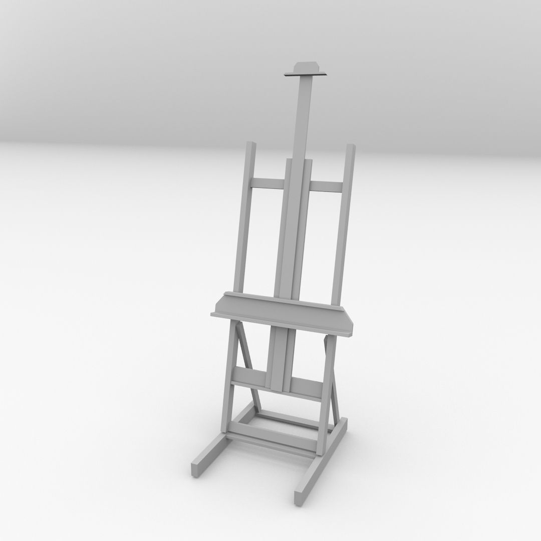 Painter Easel 3D model_3