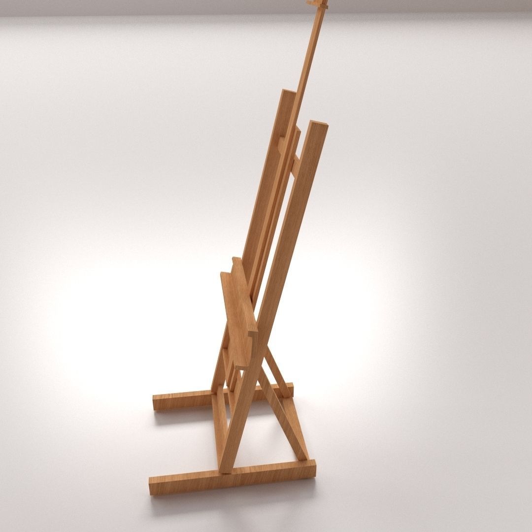 Painter Easel 3D model_1