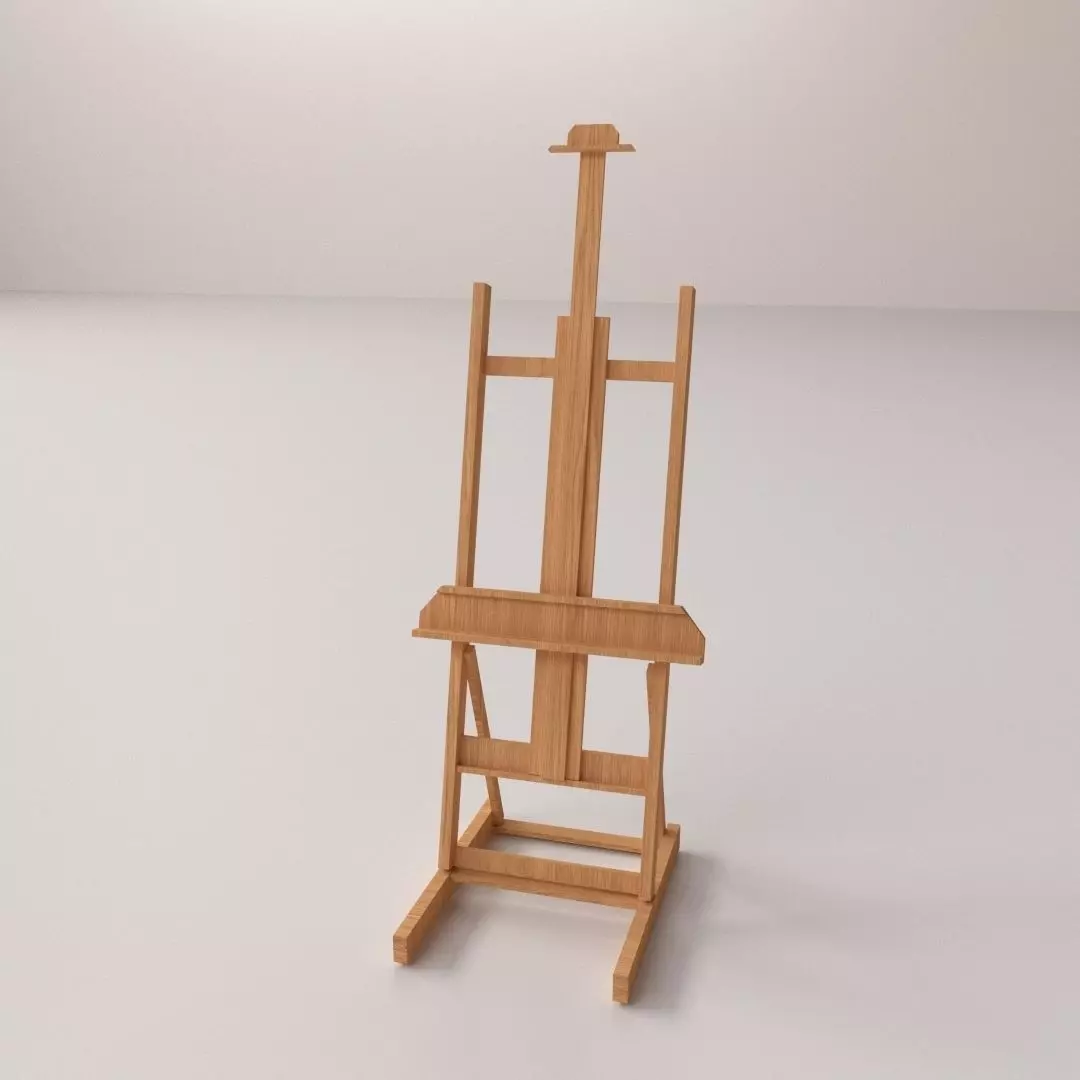 Painter Easel 3D model_0