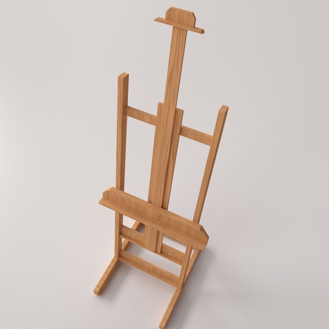 Painter Easel 3D model_2