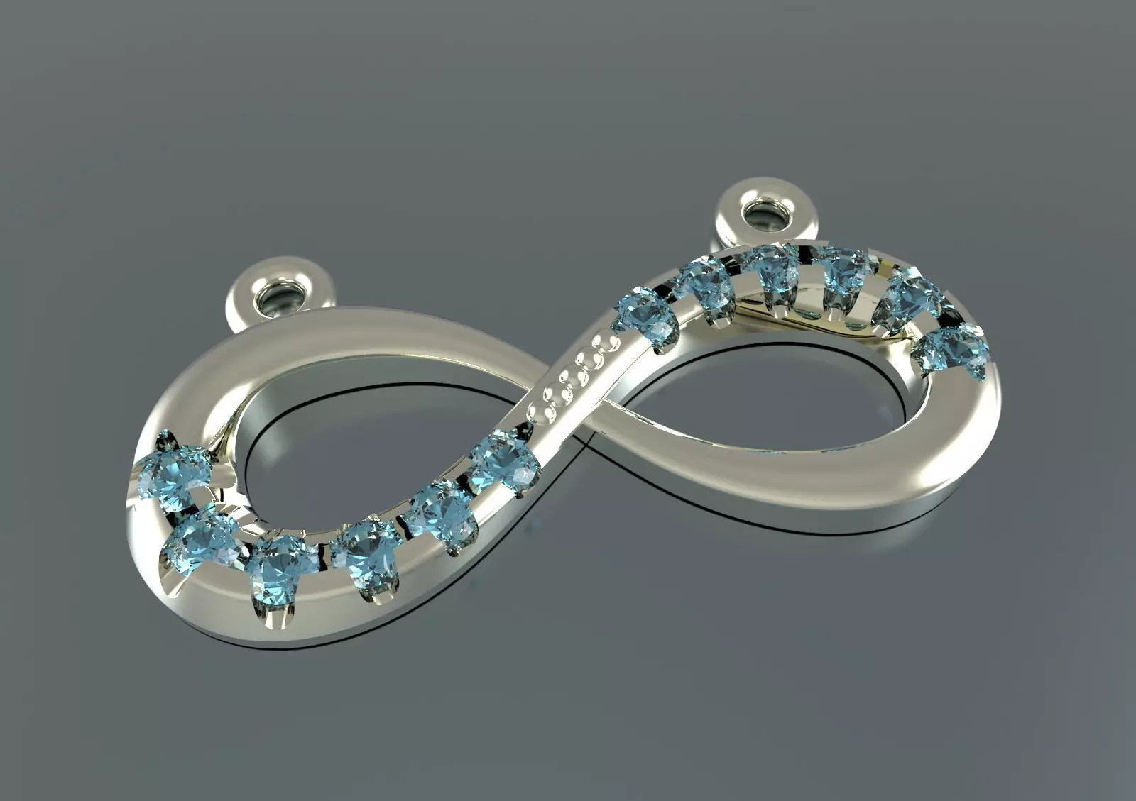 eight pendant 3D print model_0