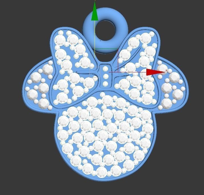 butterfly pendant 3D print model_2