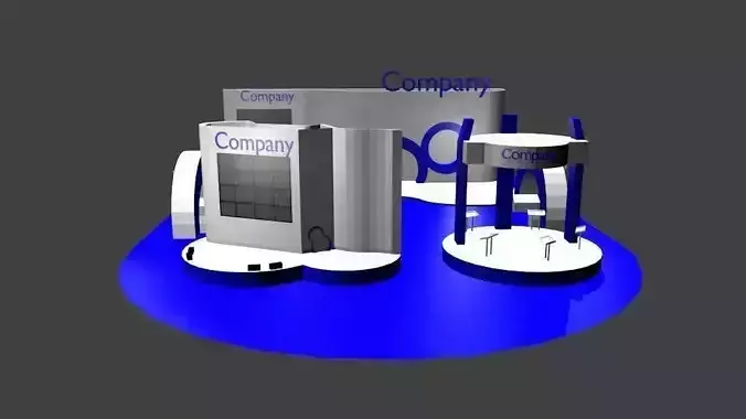 stage trade show booth 3D model