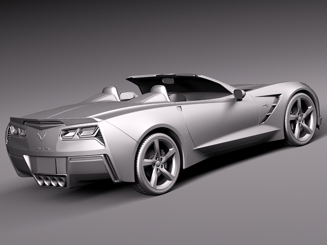 Chevrolet Corvette C7 Stingray Convertible 2014 3D model_7