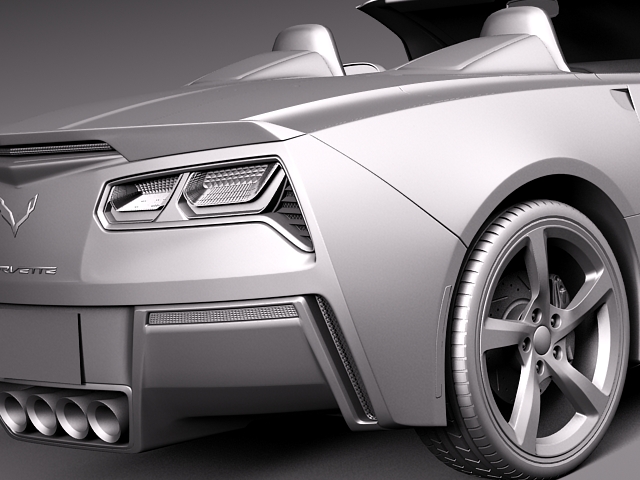 Chevrolet Corvette C7 Stingray Convertible 2014 3D model_2