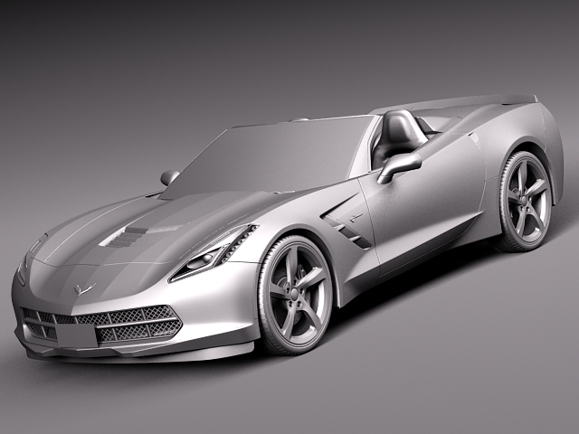 Chevrolet Corvette C7 Stingray Convertible 2014 3D model_12