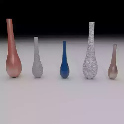 Vase collection three vases 3D model