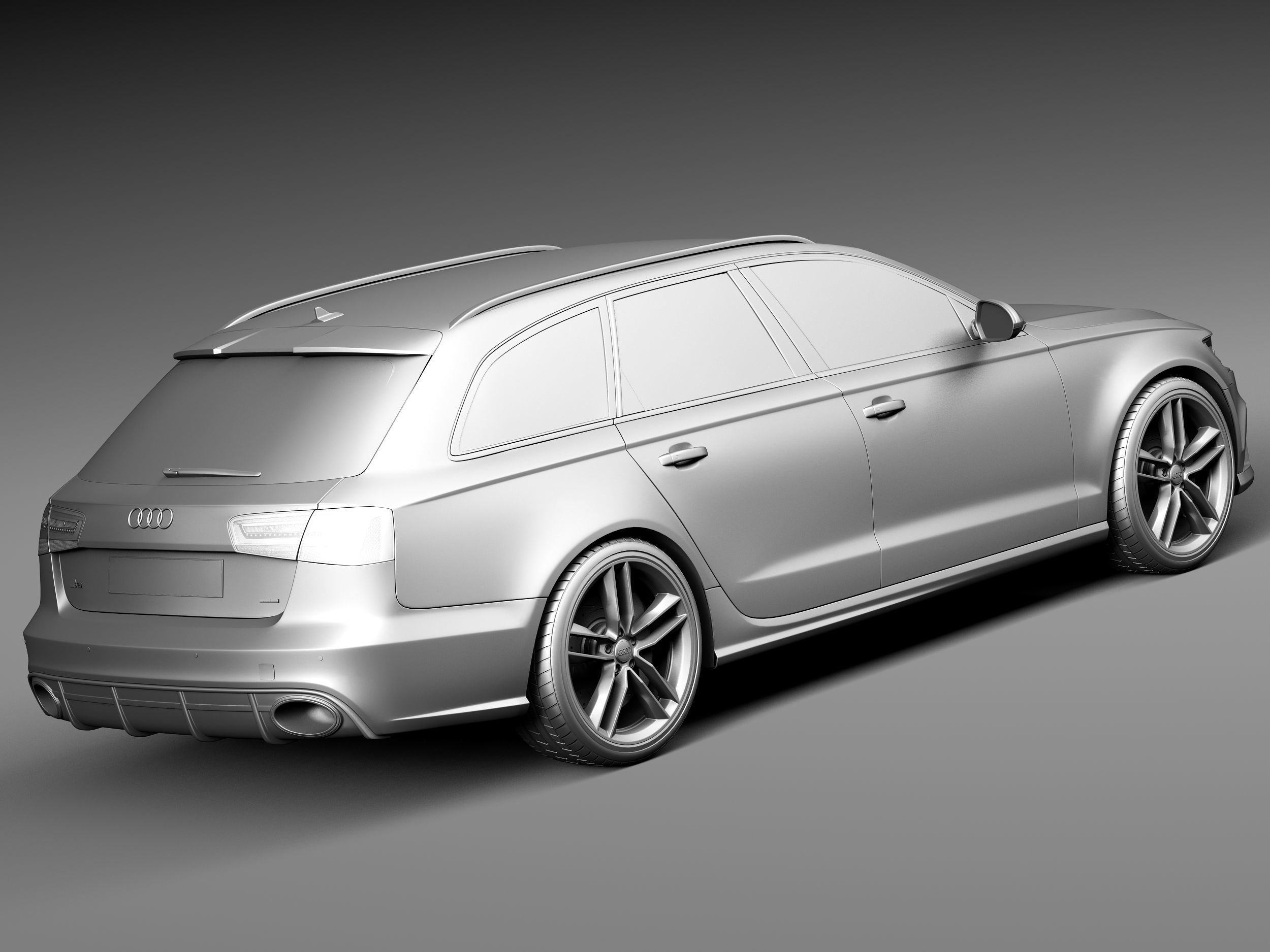 Audi RS6 Avant 2014 3D model_12