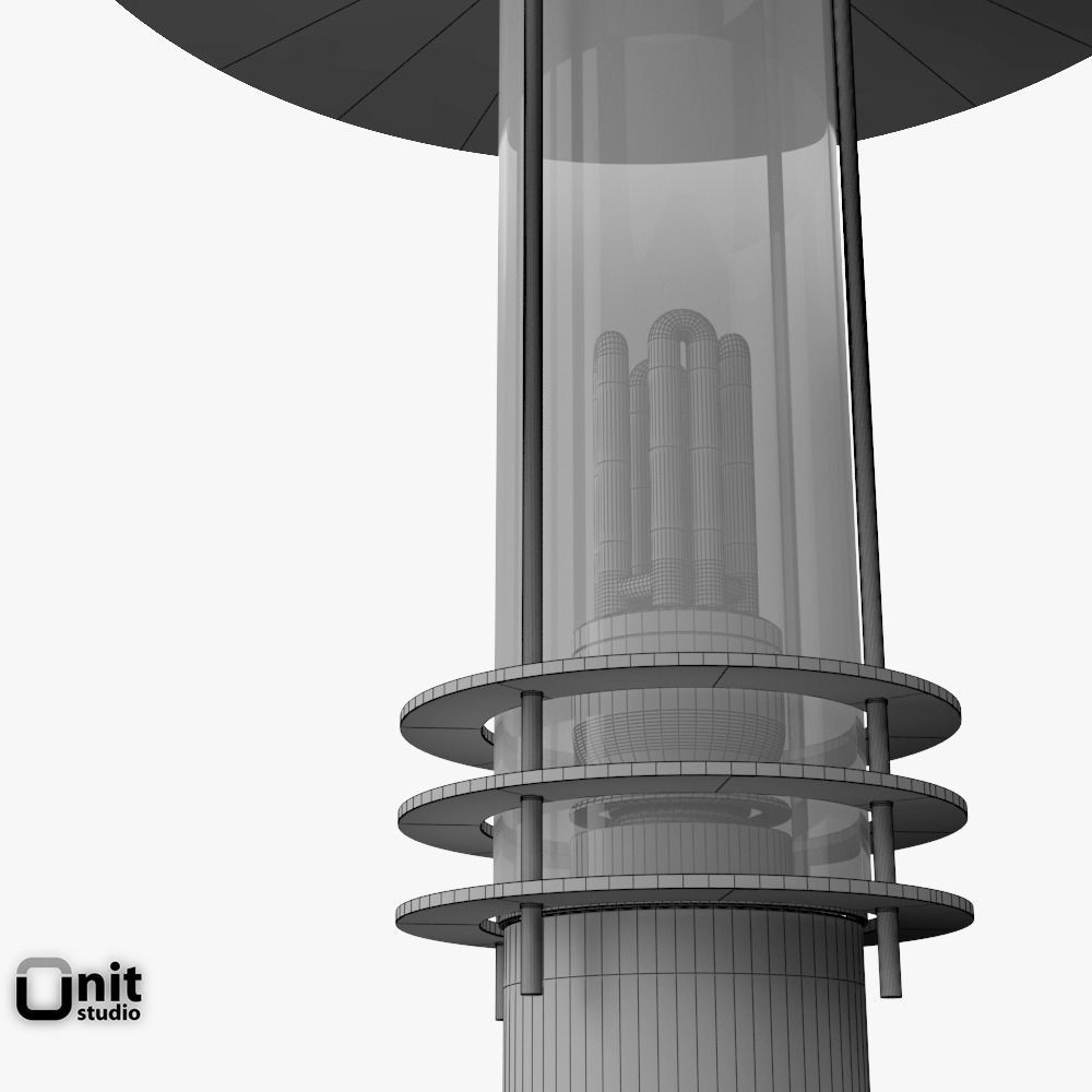 Zumtobel Boom lamppost 3D model_7