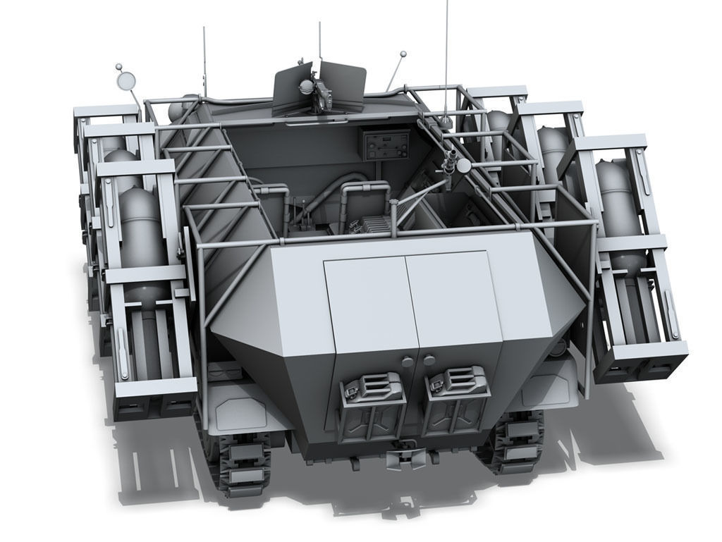 SD KFZ 251 1 - Ausf C - Ground Stuka 3D model_4