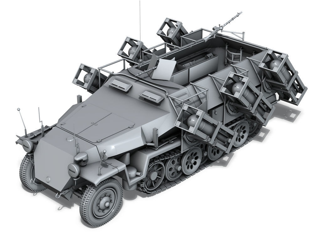 SD KFZ 251 1 - Ausf C - Ground Stuka 3D model_2